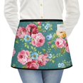 thumbnail image 1 of Men Women Aprons with Pockets Work Waist Apron Pioneer Colorful Floral Half Apron, 1 of 6