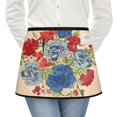thumbnail image 1 of Men Women Aprons with Pockets Work Waist Apron Pioneer Colorful Floral Half Apron, 1 of 6