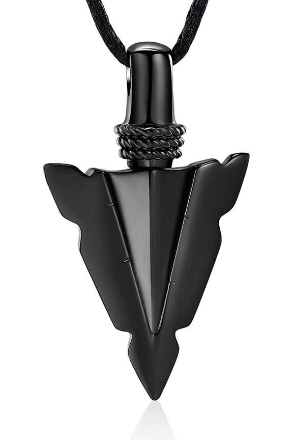 Men Women Arrowhead Cremation Jewelry for Ashes Urn Necklace Lockets for Human Ashes Pet Ashes Holder