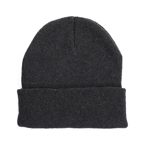 Men Women Autumn Winter Knitting Beanie Hat Solid Color Brimless Retro Round Dome Outdoor Pullover Skiing Hat Streetwear