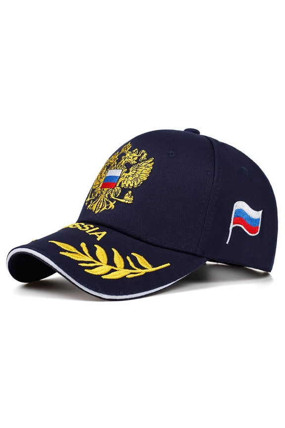 Men Women Baseball Cap Russia Russian Country Flag Coat of Arms Imperial Two Headed Eagle Emblem Badge Patriot