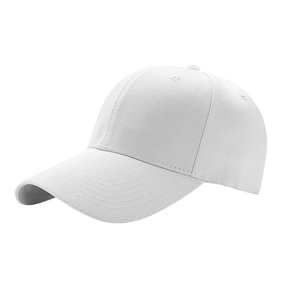 Men Women Baseball Cap Unstructured Low Profile Dad Hat Adjustable Size Plain for Men Women Blank Hat for Running Workouts And Outdoor Activities QURATI White