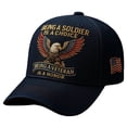 thumbnail image 1 of Men Women Baseball Cap, Veteran Pride Military Baseball Cap, Adjustable Eagle Printed Cap, Adjustable Patriotic Baseball Cap with Bald Eagle, Retro Washed Cap, 1 of 5