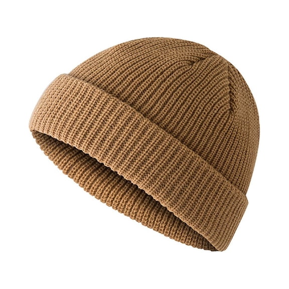 Men Women Beanie Hat Warm Ribbed Winter Turn Ski Fisherman Docker Hat Unisex
