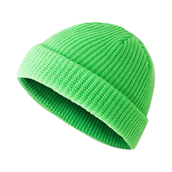 Men Women Beanie Hat Warm Ribbed Winter Turn Ski Fisherman Docker Hat Unisex