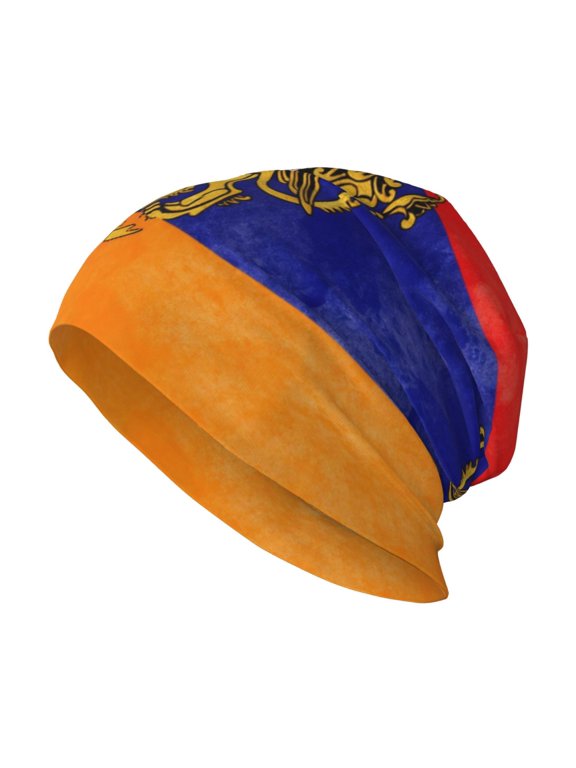 Men Women Beanie Skull Cap Armenian National Emblem Slouchy Beanie Hat For Outdoor Running Work
