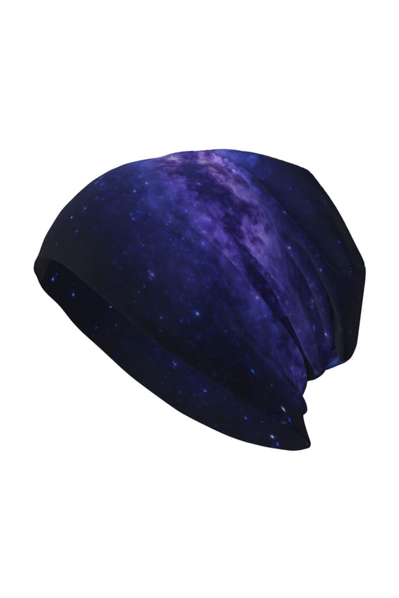 Men Women Beanie Skull Cap Cosmic-Starry-Sky Pattern Slouchy Beanie Hat For Outdoor Running Work