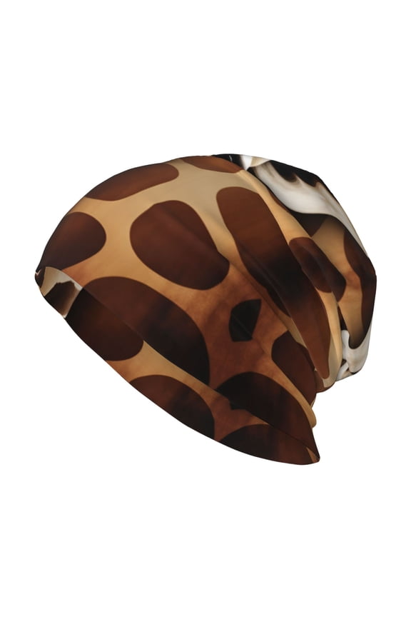 Men Women Beanie Skull Cap Dark Giraffe Print Slouchy Beanie Hat For Outdoor Running Work