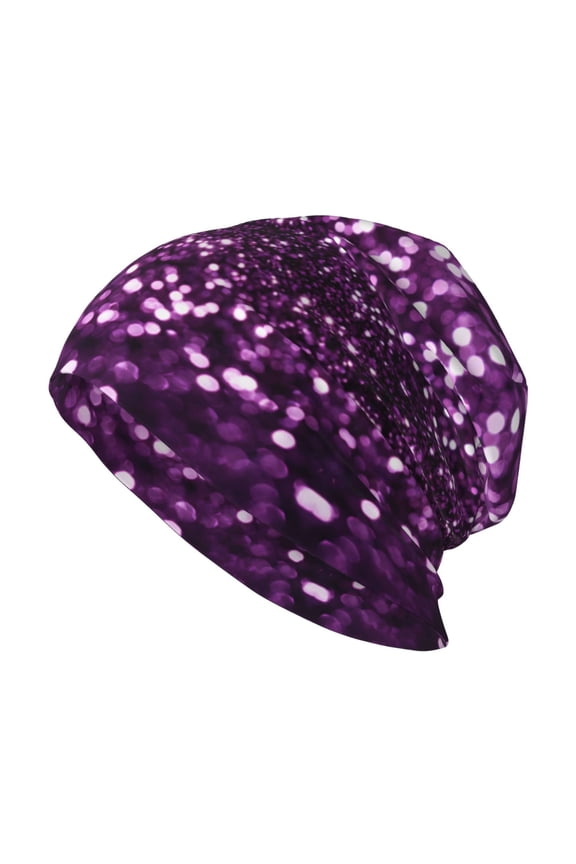 Men Women Beanie Skull Cap Fantasy Purple Slouchy Beanie Hat For Outdoor Running Work