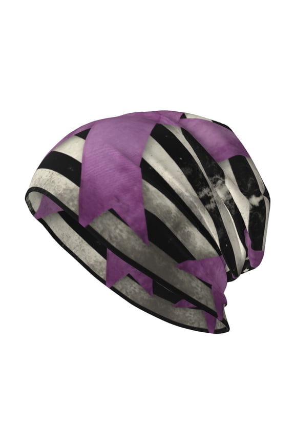 Men Women Beanie Skull Cap Lupus Cancer Awareness Flag Slouchy Beanie Hat For Outdoor Running Work