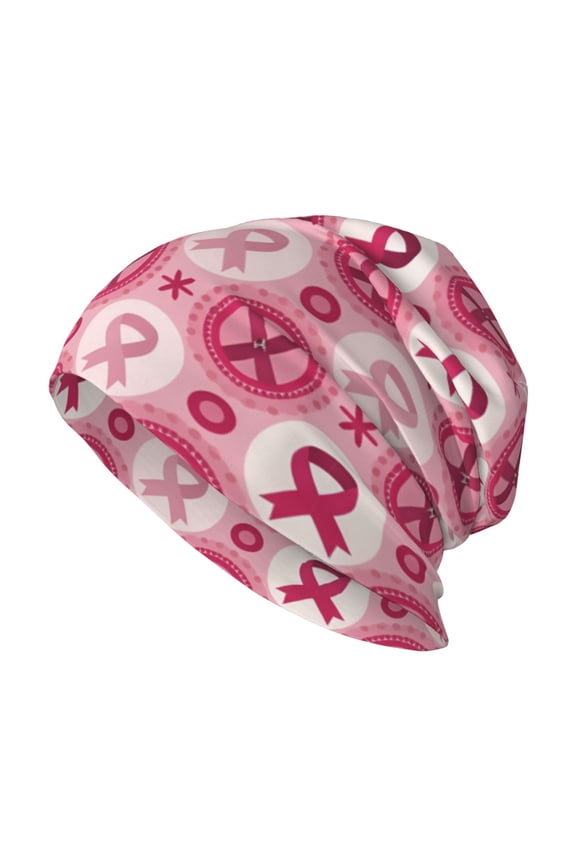 Men Women Beanie Skull Cap Ribbon Pattern Slouchy Beanie Hat For Outdoor Running Work
