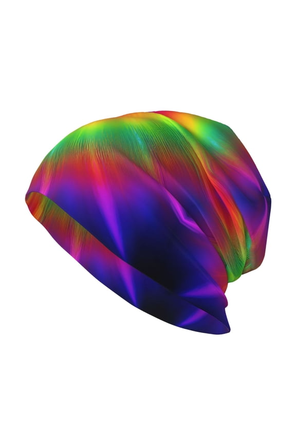 Men Women Beanie Skull Cap Tye Dye Patterns Slouchy Beanie Hat For Outdoor Running Work