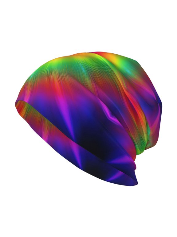 Men Women Beanie Skull Cap Tye Dye Patterns Slouchy Beanie Hat For Outdoor Running Work