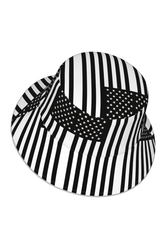 Men Women Black America Flag Reflective Bucket Hat Reversible Runner Cap Visor Hat