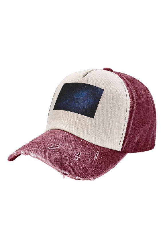 Men Women Black Starry Sky Distressed Twill Cotton Baseball Cap Vintage Adjustable Dad Hat