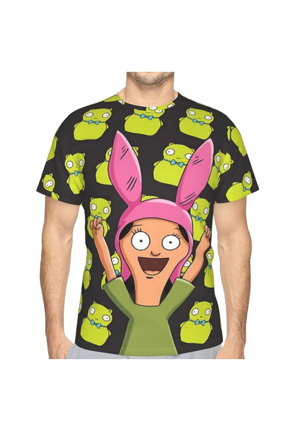 Men Women Bob's Burgers Louise Shirts Short Sleeve Cosplay Adults Anime T-Shirts Crew Neck 3D Printed Tee Tops