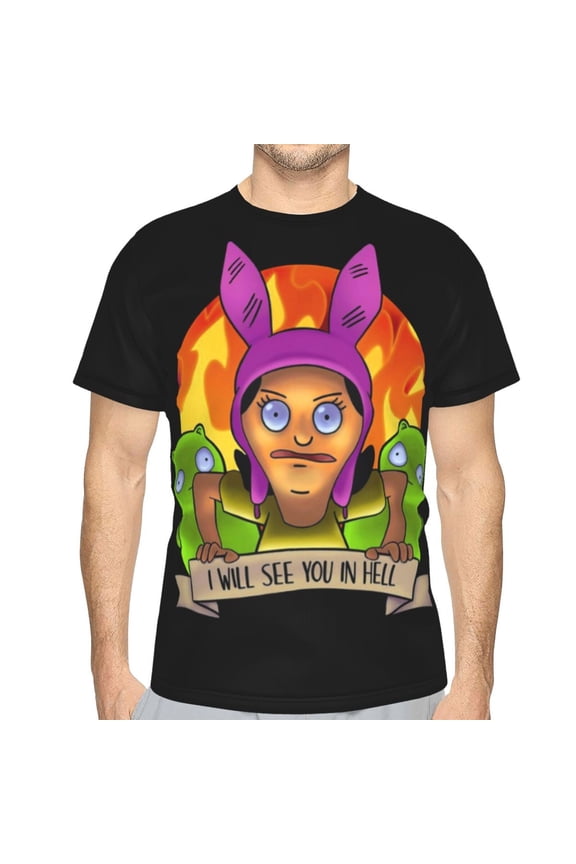 Men Women Bob's Burgers Louise Shirts Short Sleeve Cosplay Adults Anime T-Shirts Crew Neck 3D Printed Tee Tops