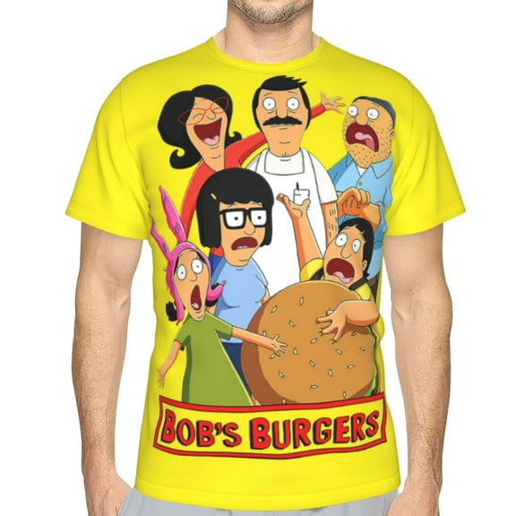 Men Women Bob's Burgers Shirts Short Sleeve Cosplay Adults Anime T-Shirts Crew Neck 3D Printed Tee Tops