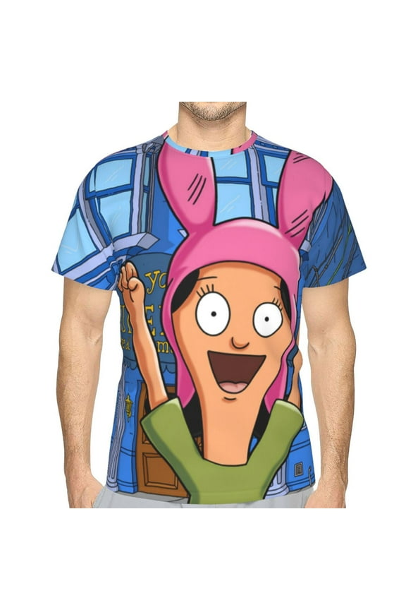 Men Women Bob's Burgers Shirts Short Sleeve Cosplay Adults Anime T-Shirts Crew Neck 3D Printed Tee Tops