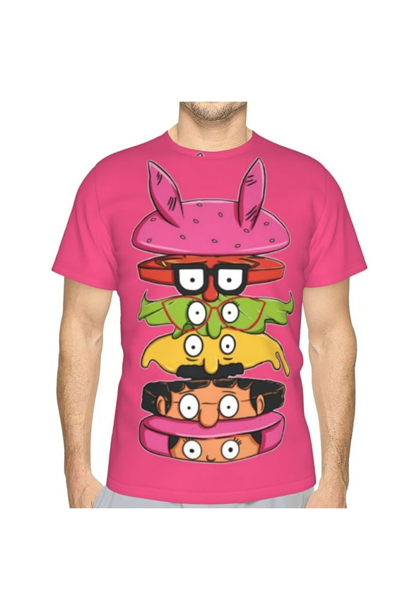 Men Women Bob's Burgers Shirts Short Sleeve Cosplay Adults Anime T-Shirts Crew Neck 3D Printed Tee Tops