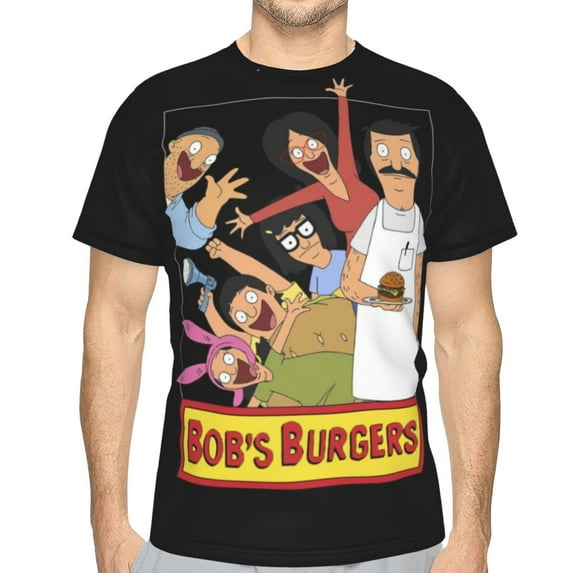 Men Women Bob's Burgers Shirts Short Sleeve Cosplay Adults Anime T-Shirts Crew Neck 3D Printed Tee Tops