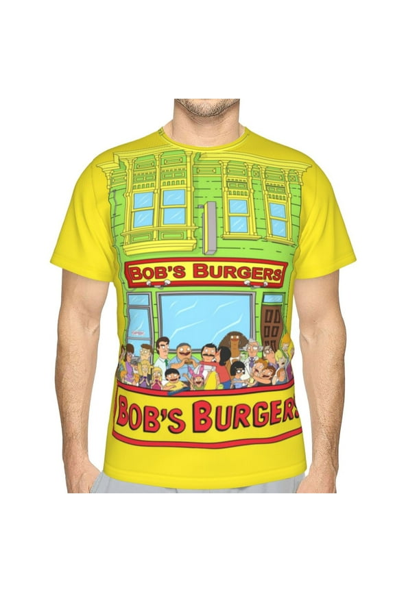 Men Women Bob's Burgers Shirts Short Sleeve Cosplay Adults Anime T-Shirts Crew Neck 3D Printed Tee Tops