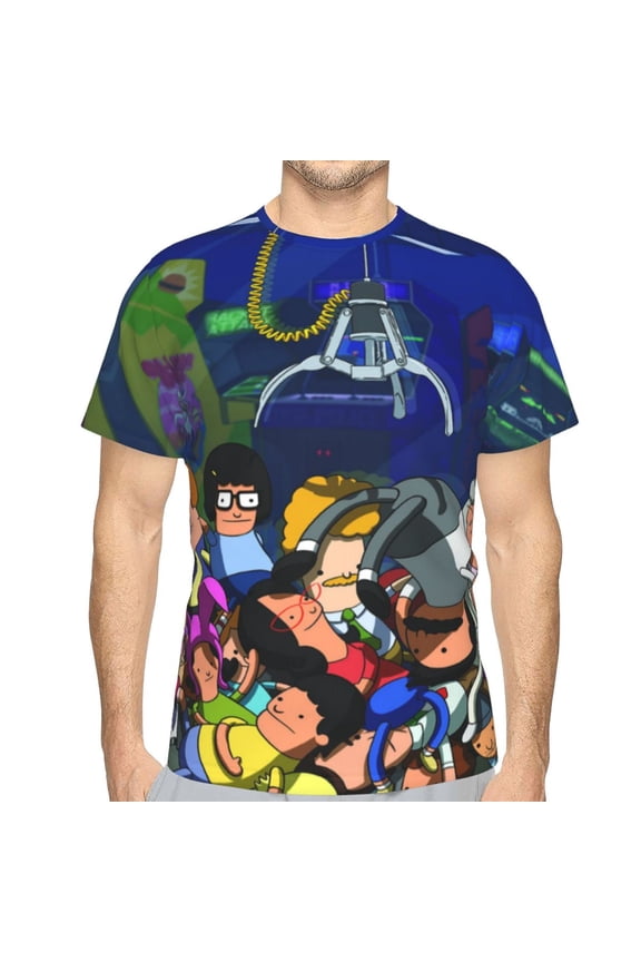 Men Women Bob's Burgers Shirts Short Sleeve Cosplay Adults Anime T-Shirts Crew Neck 3D Printed Tee Tops