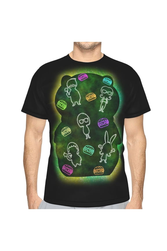 Men Women Bob's Burgers Shirts Short Sleeve Cosplay Adults Anime T-Shirts Crew Neck 3D Printed Tee Tops