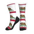 thumbnail image 1 of Men Women California Flag Novelty Soft Funny Dress Crew Socks, 1 of 7