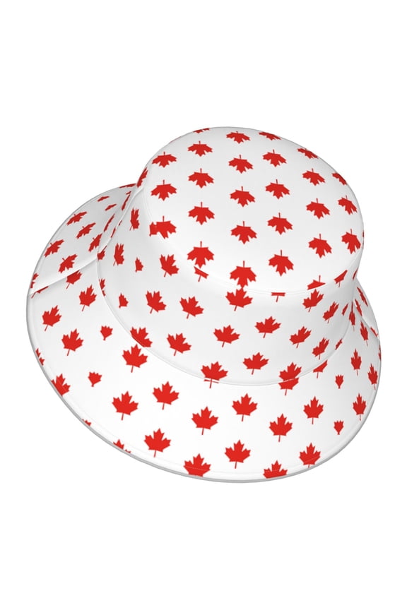 Men Women Canada Maple Leaf Reflective Bucket Hat Reversible Runner Cap Visor Hat