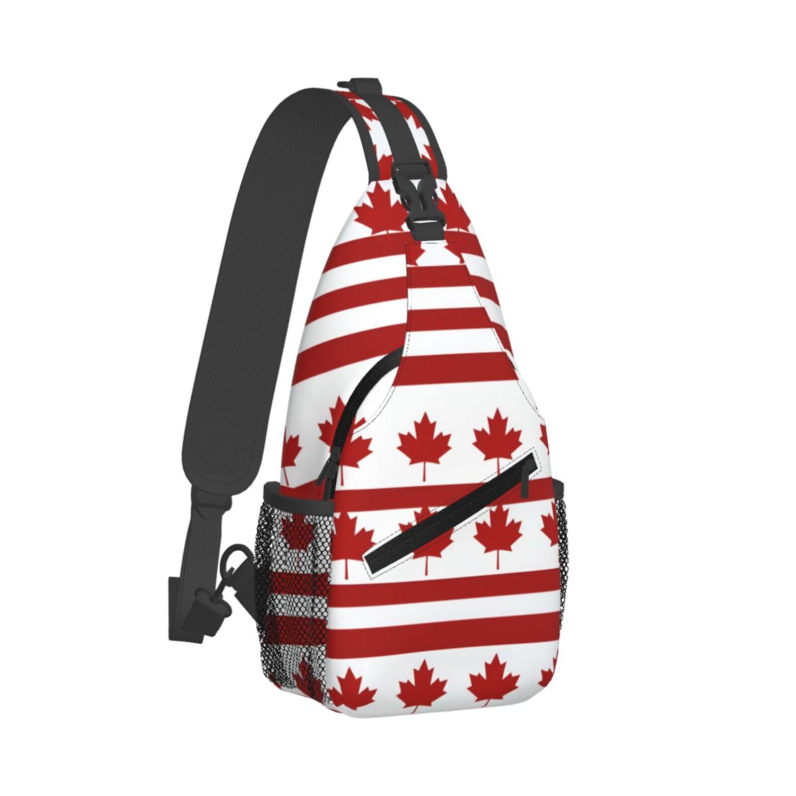 Men Women Canadian Flag Pattern Sling Crossbody Chest Bag Backpack with ...