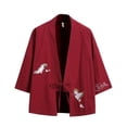 thumbnail image 1 of Men Women Cardigan Dragon Traditional Japanese Clothing Asian Clothes Samurai Crane Japanese Style Kimono Haori Coat, 1 of 6