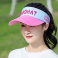 thumbnail image 1 of Men Women Casual Adjustable UV Protection Sports Visor Beach Hat Sun Hat Baseball Cap ROSE RED, 1 of 8