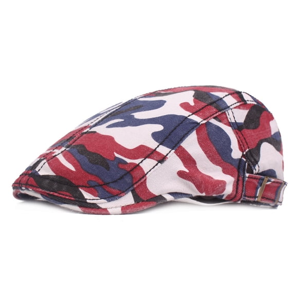 Men Women Classic Camouflage Driving Golf Cap Outdoor Sun Beret Adjustable Flat Hat