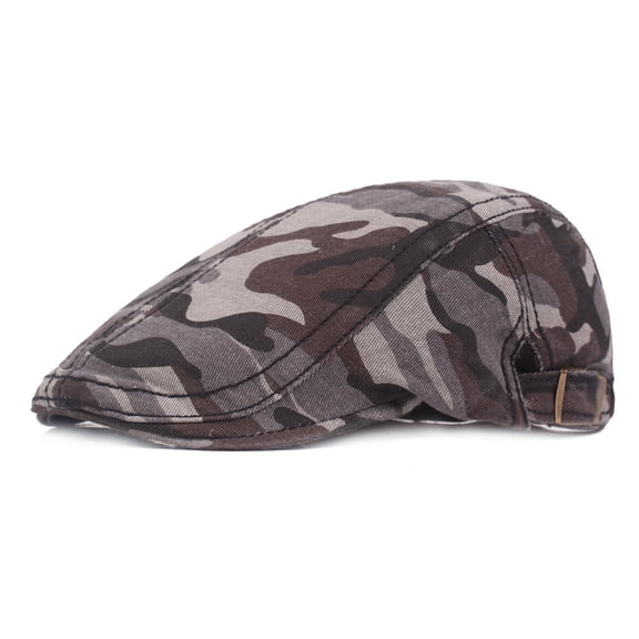 Men Women Classic Camouflage Driving Golf Cap Outdoor Sun Beret Adjustable Flat Hat