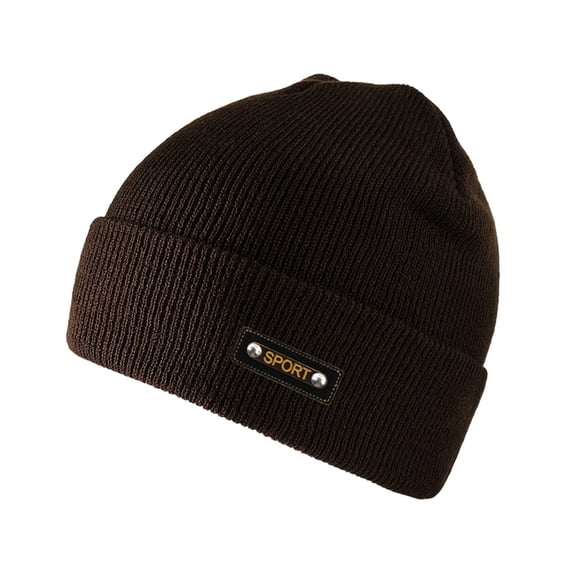 Men Women Classic Double Layer Knit Beanie Hat Warm Thick Acrylic Winter Hats Daily Cuffed Beanies