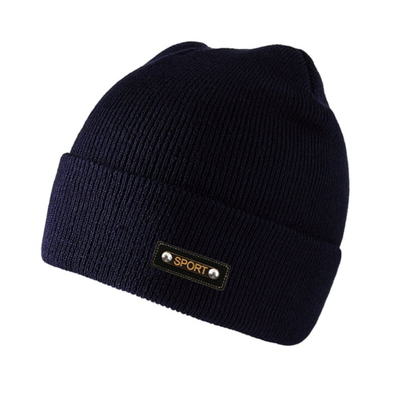 Men Women Classic Double Layer Knit Beanie Hat Warm Thick Acrylic Winter Hats Daily Cuffed Beanies