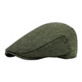thumbnail image 1 of Men Women Classic Houndstooth Newsboy Cap, British Style Wool Blend Beret, 1 of 2
