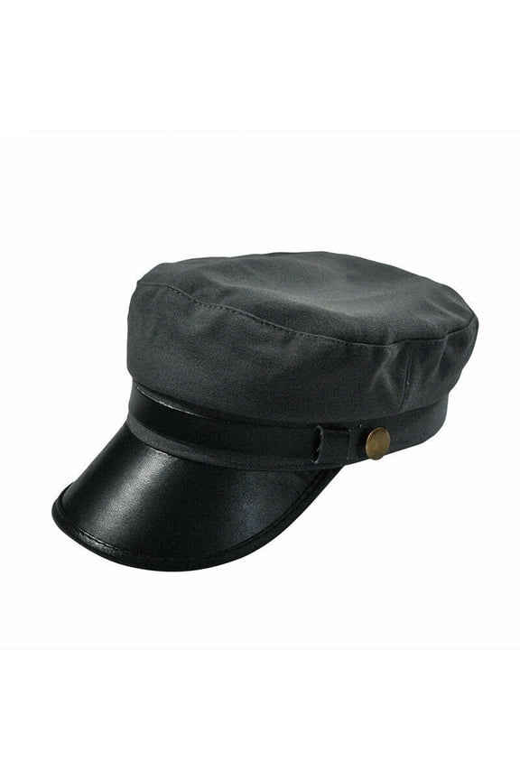 Men Women Classic Military Army Cadet Baseball Cap Hat Faux Leather Trucker Hats