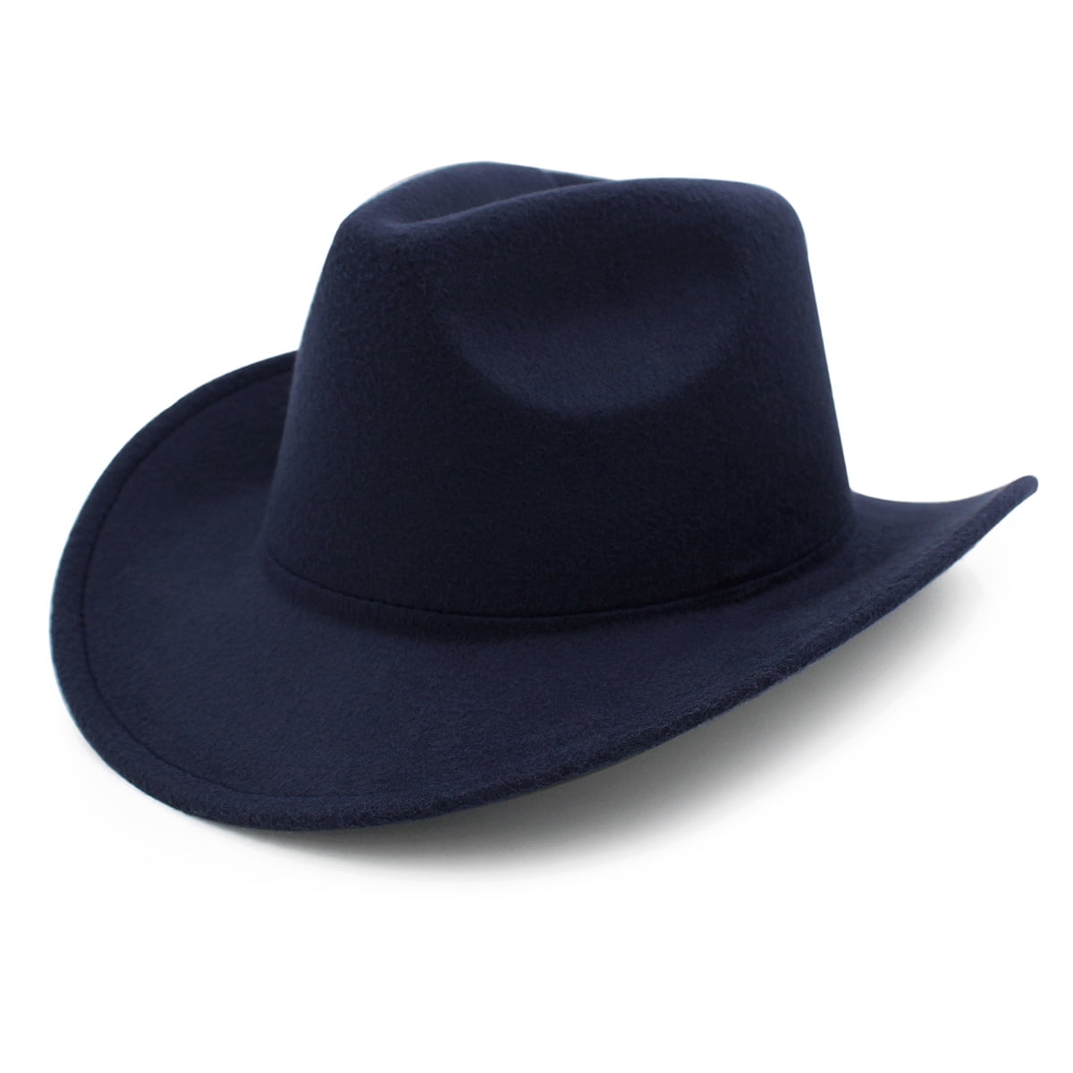 3244 Felt Fedora Western Cowboy Hat For Women-men Black Cowboy Cowgirl Hat Western Style Wide Brim Felt Fedora  main image 2