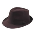 thumbnail image 1 of ZQUUVOU Men Women Classic Structured Trilby Fedora Hat Coffee, 1 of 4