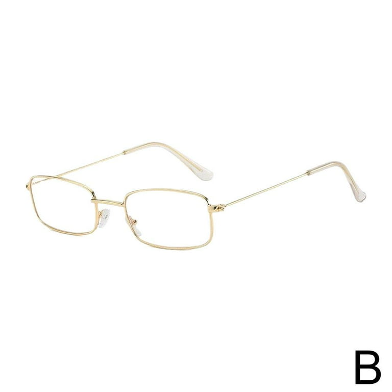 Men Women Clear Lens Eye Glasses Reflective Square Optical Silver GX RX NEW Walmart