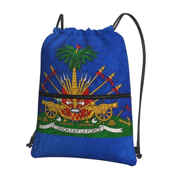 Men Women Coat Arms Of aitians Sport Gym Water Resistant Sackpack Drawstring Backpack Bag