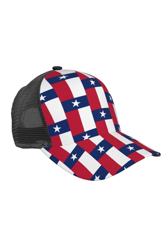 Men Women Colorado Texas Flag Adjustable Trucker Hat Lightweight Mesh Back Baseball Cap One Size