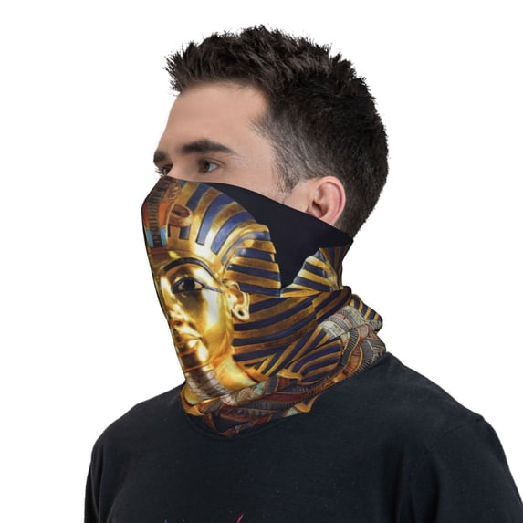 Men Women Cooling Neck Gaiter Egyptian King African Face Cover Protection Mask Windproof