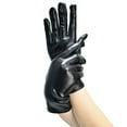 thumbnail image 1 of Men Women Cosplay Hip-Hop Dance Gothic Punk Dress Up Black Gloves Halloween Leather Gloves B, 1 of 8