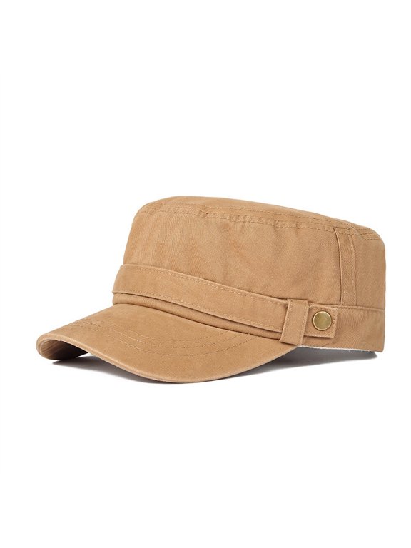 Men Women Cotton Army Cadet Combat Military Hat Duckbill Flat Sun Baseball Summer Cap
