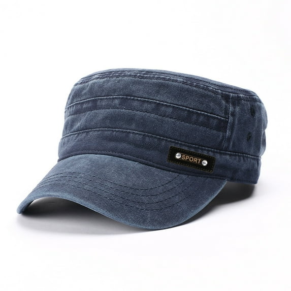 Soft Strechy Military Cadet Army Cap for Men Women Comfy Washed Cotton Vintage Adjustable Flat Baseball Cap