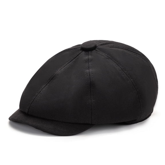 Men Women Cotton Newsboy Octagonal Stretch Hat Golf Driving Beret Cabbie Ivy Flat Cap