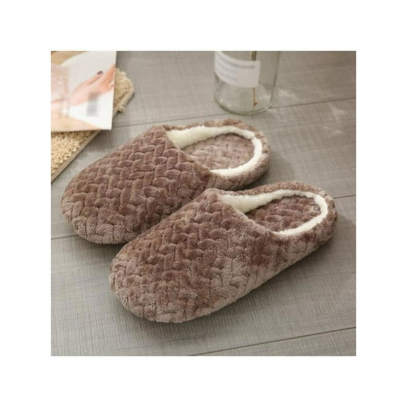 Men Women Cotton Slippers Suede Soft Bottom Non-slip Home Indoor Bedroom Slipper Shoes